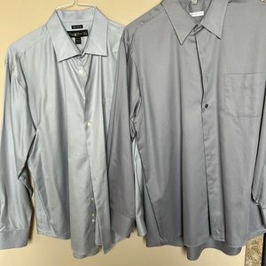 Set of 2 men dress shirts in excellent conditions . Both 17 1/2 34/35